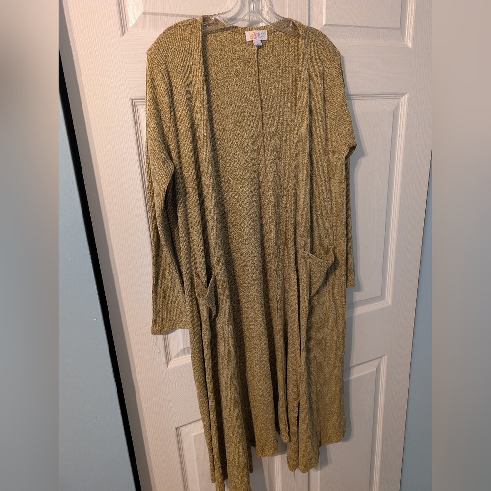 LuLaRoe Olive Green Open Front Cardigan